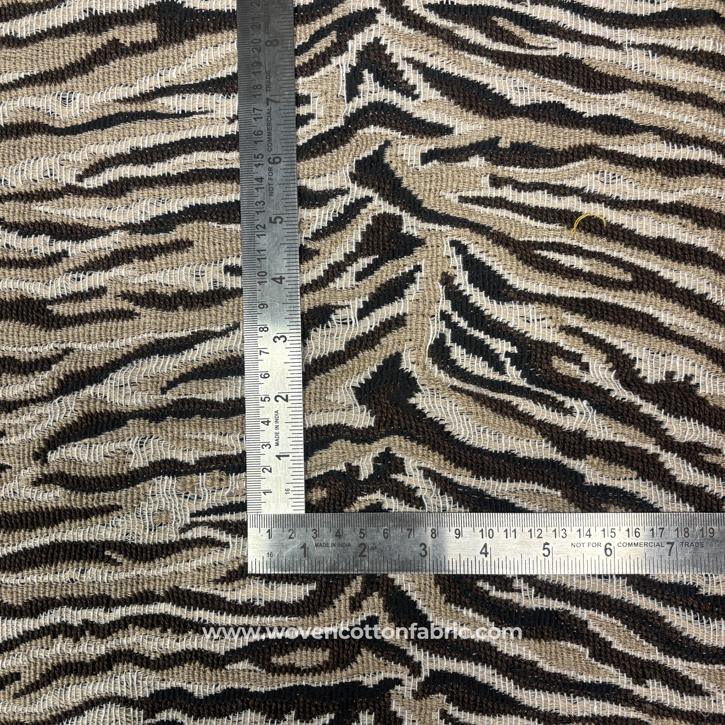 Sable Tiger Stripe Jacquard Fabric, Per Meter