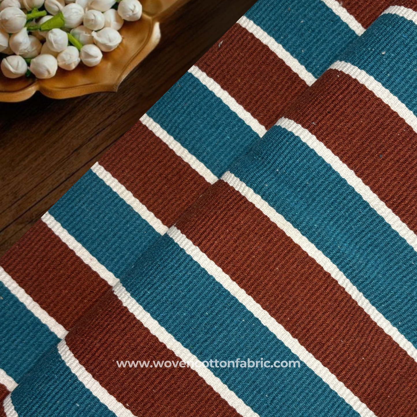 Canyon Sky Linear Jacquard Fabric, Per Meter