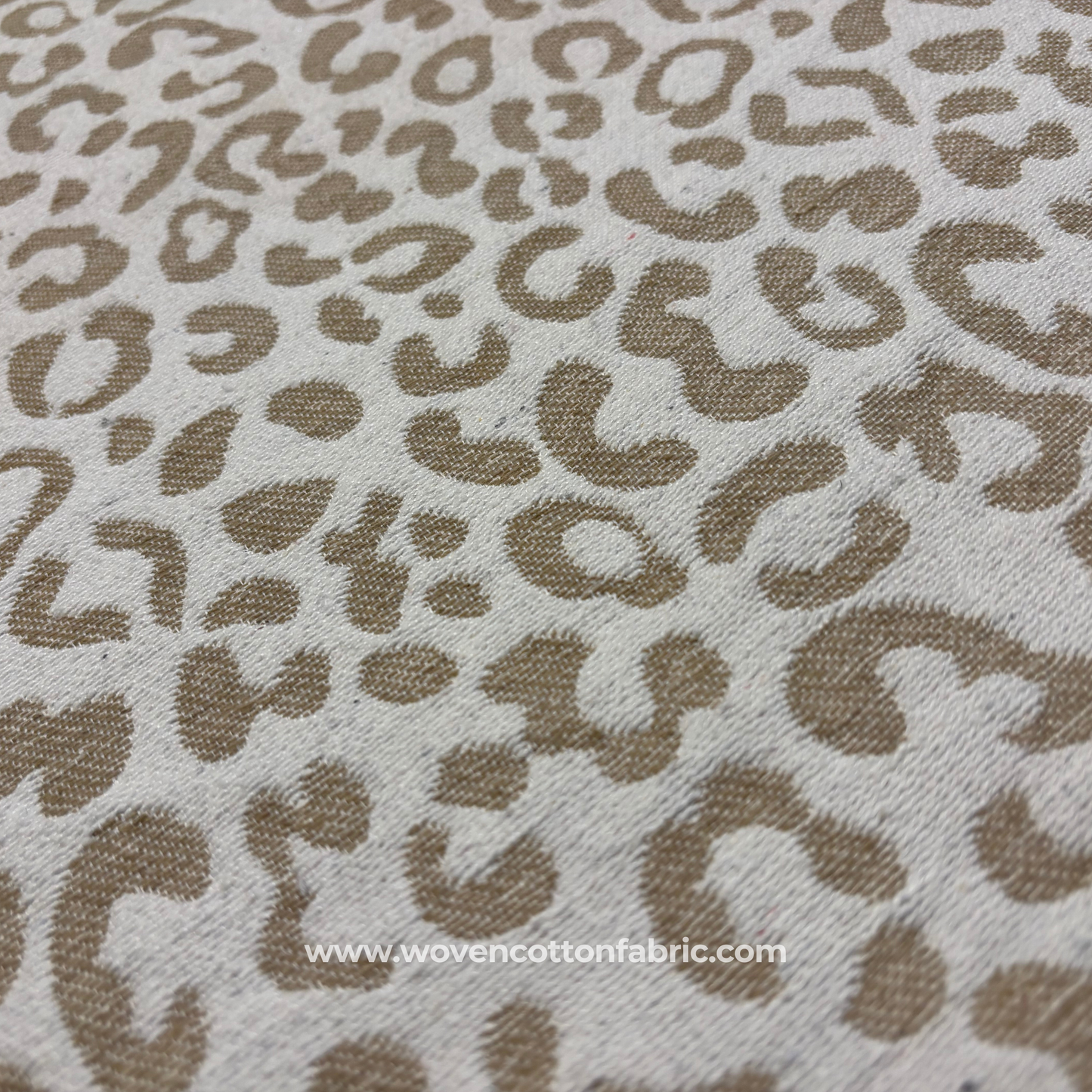 Sandstone Cheetah Chenille Fabric, Per Meter