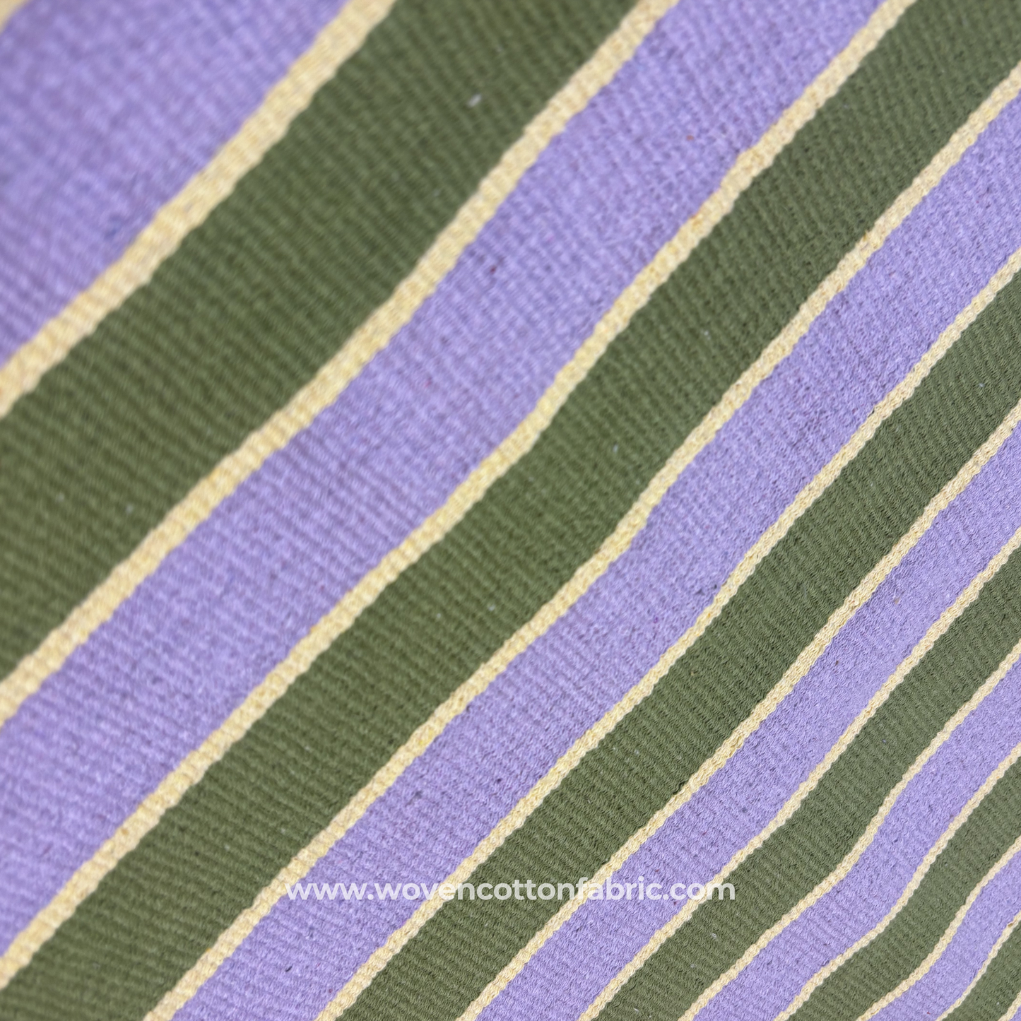 Lavender & Moss Ribbed Stripe Fabric, Per Meter