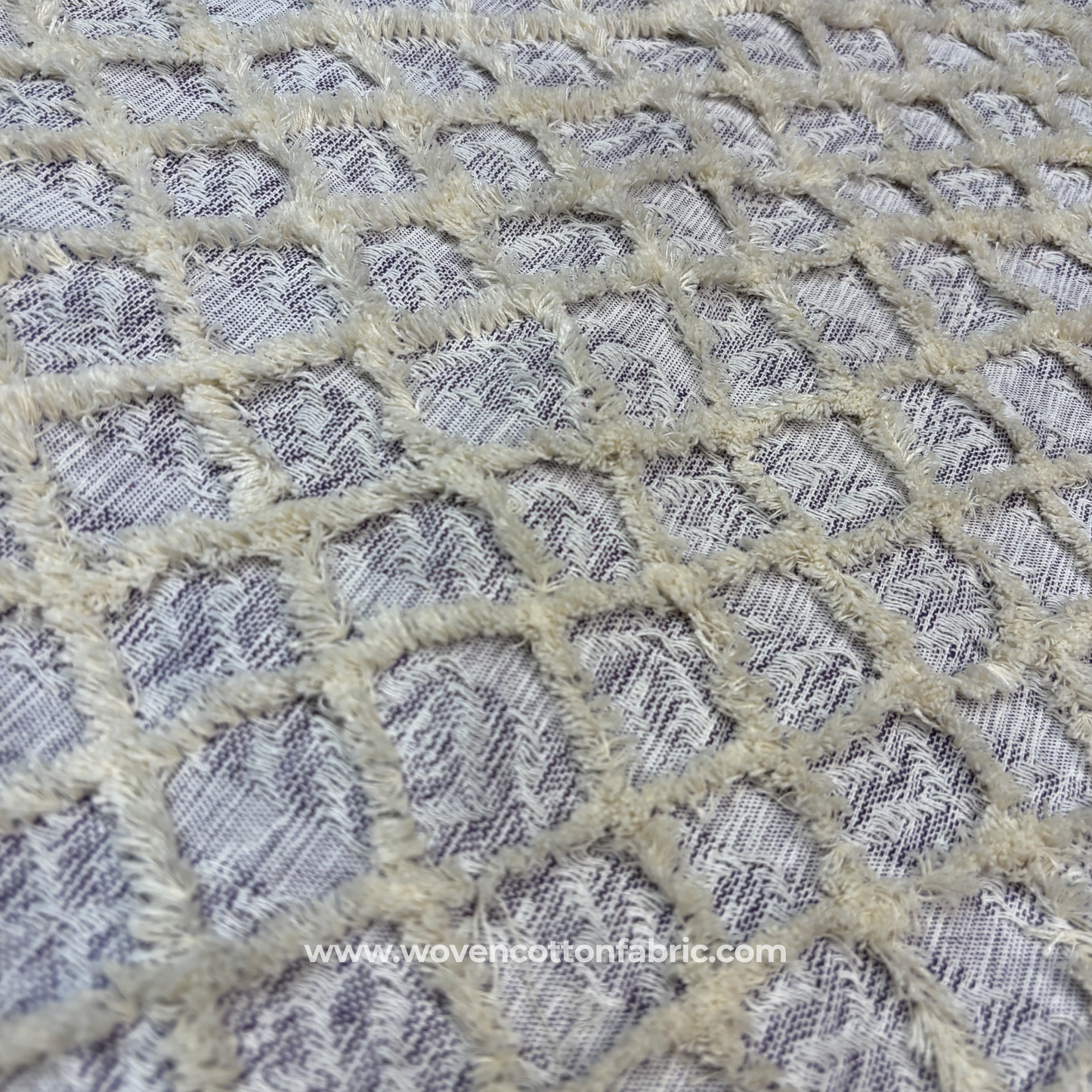 Silver Birch Eyelash Weave Fabric, Per Meter