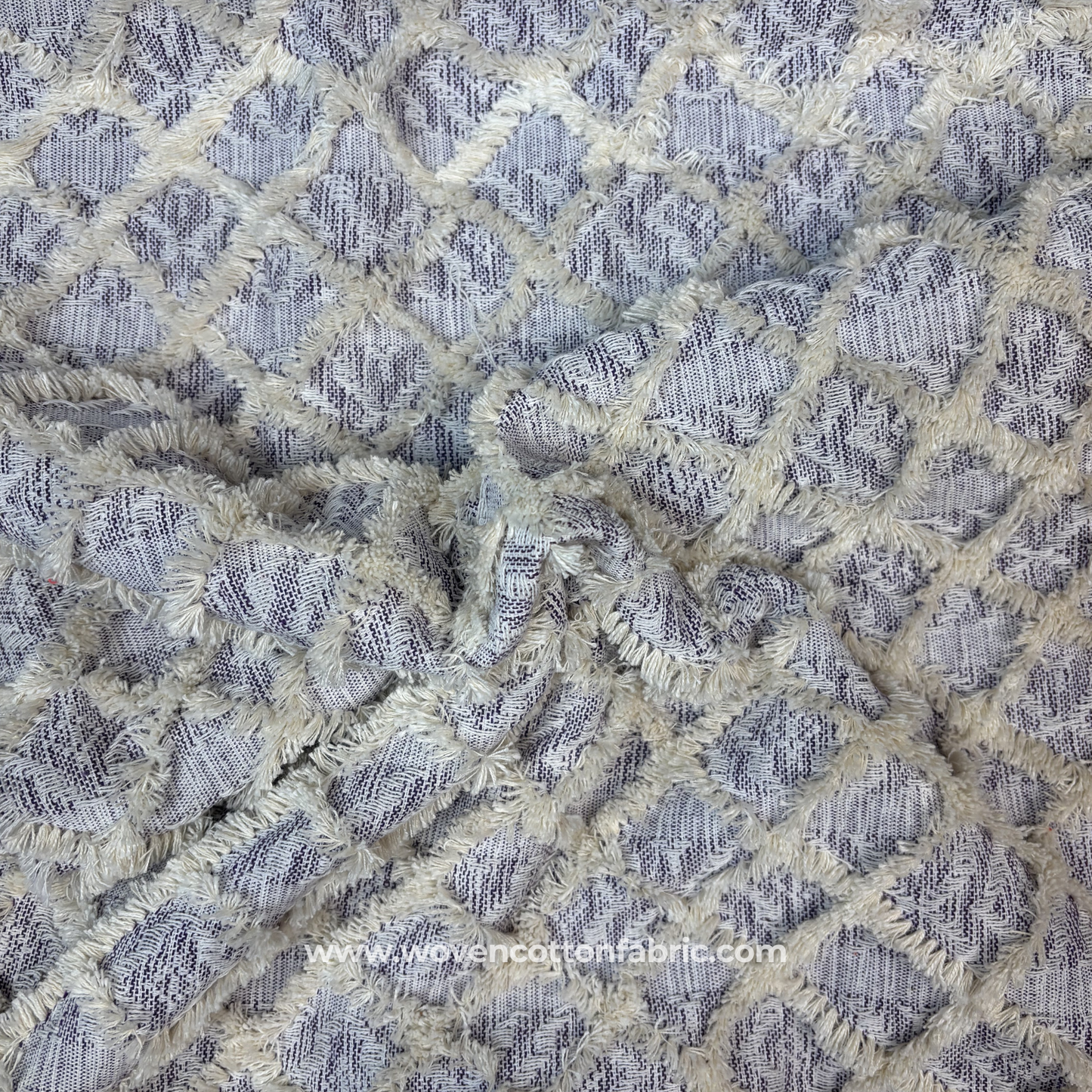 Silver Birch Eyelash Weave Fabric, Per Meter