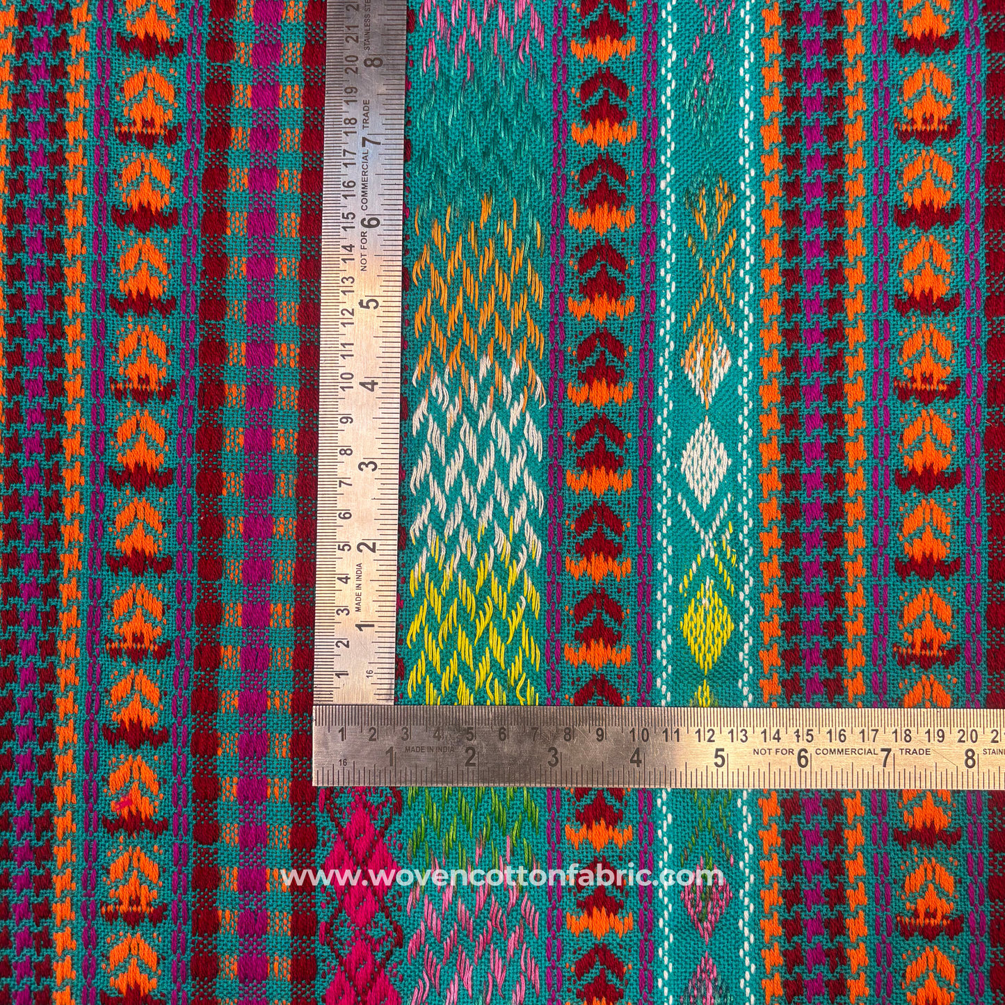 Bohemian Mosaic Jacquard Fabric, Per Meter