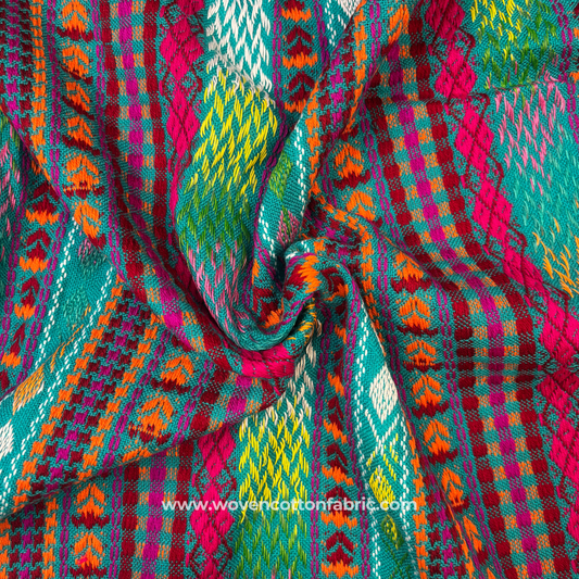 Bohemian Mosaic Jacquard Fabric, Per Meter
