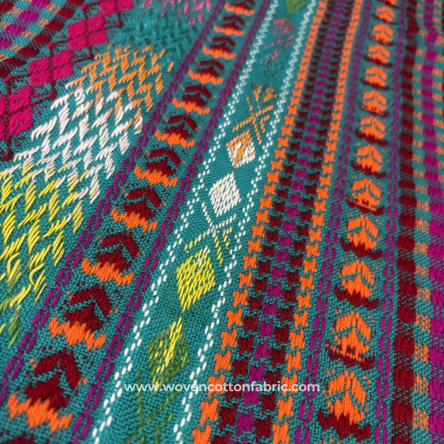 Bohemian Mosaic Jacquard Fabric, Per Meter