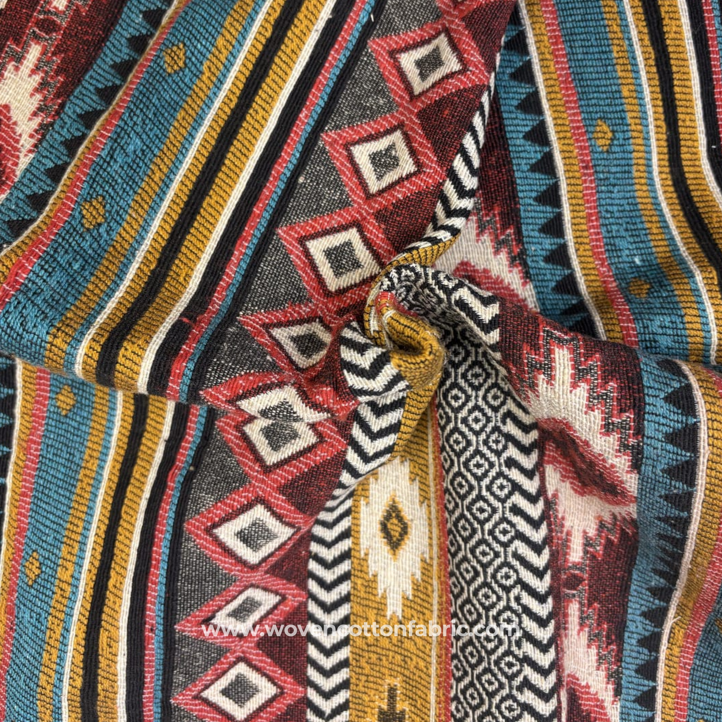 Sedona Kilim Jacquard Fabric, Per Meter