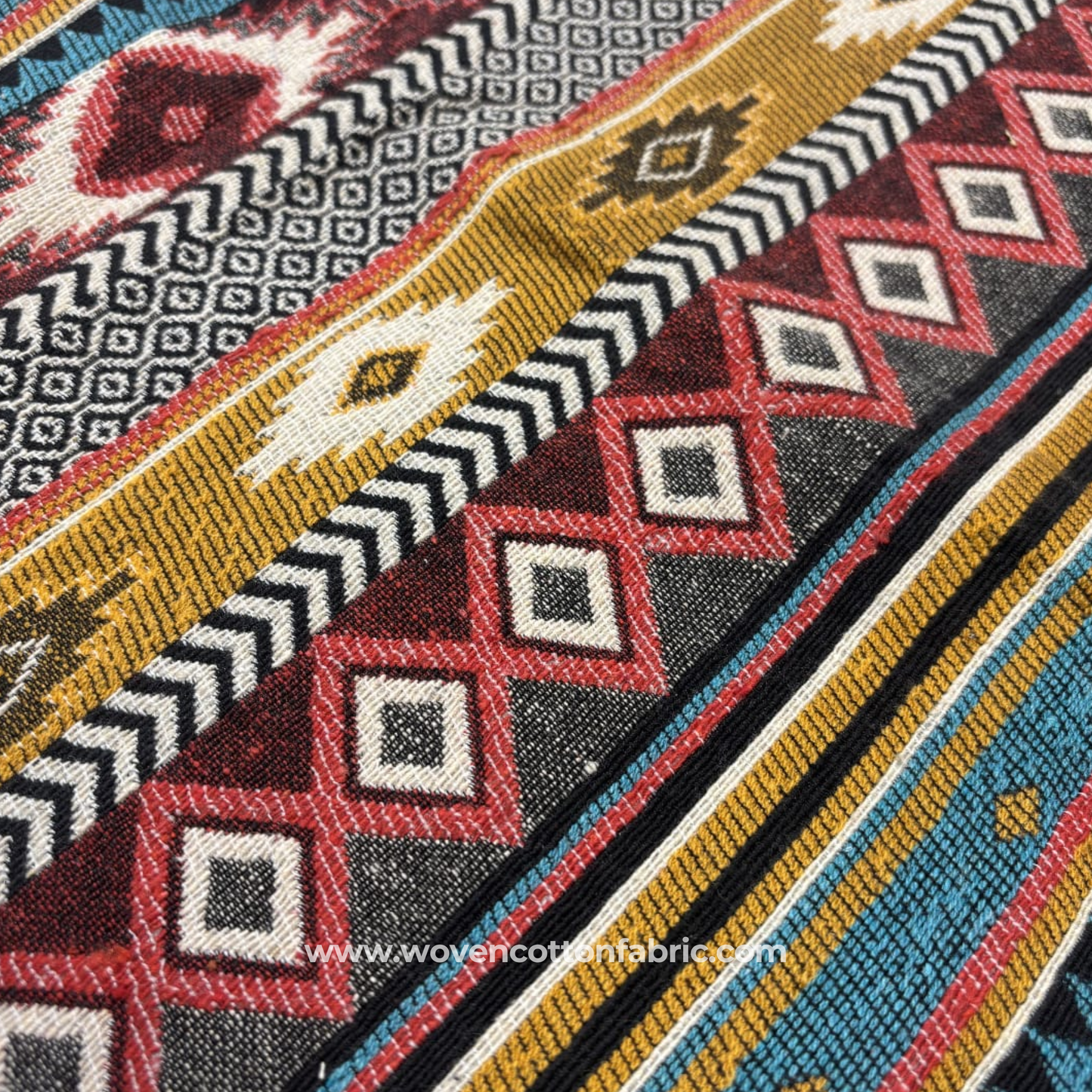 Sedona Kilim Jacquard Fabric, Per Meter