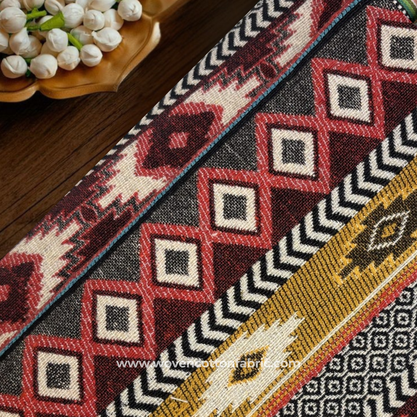 Sedona Kilim Jacquard Fabric, Per Meter
