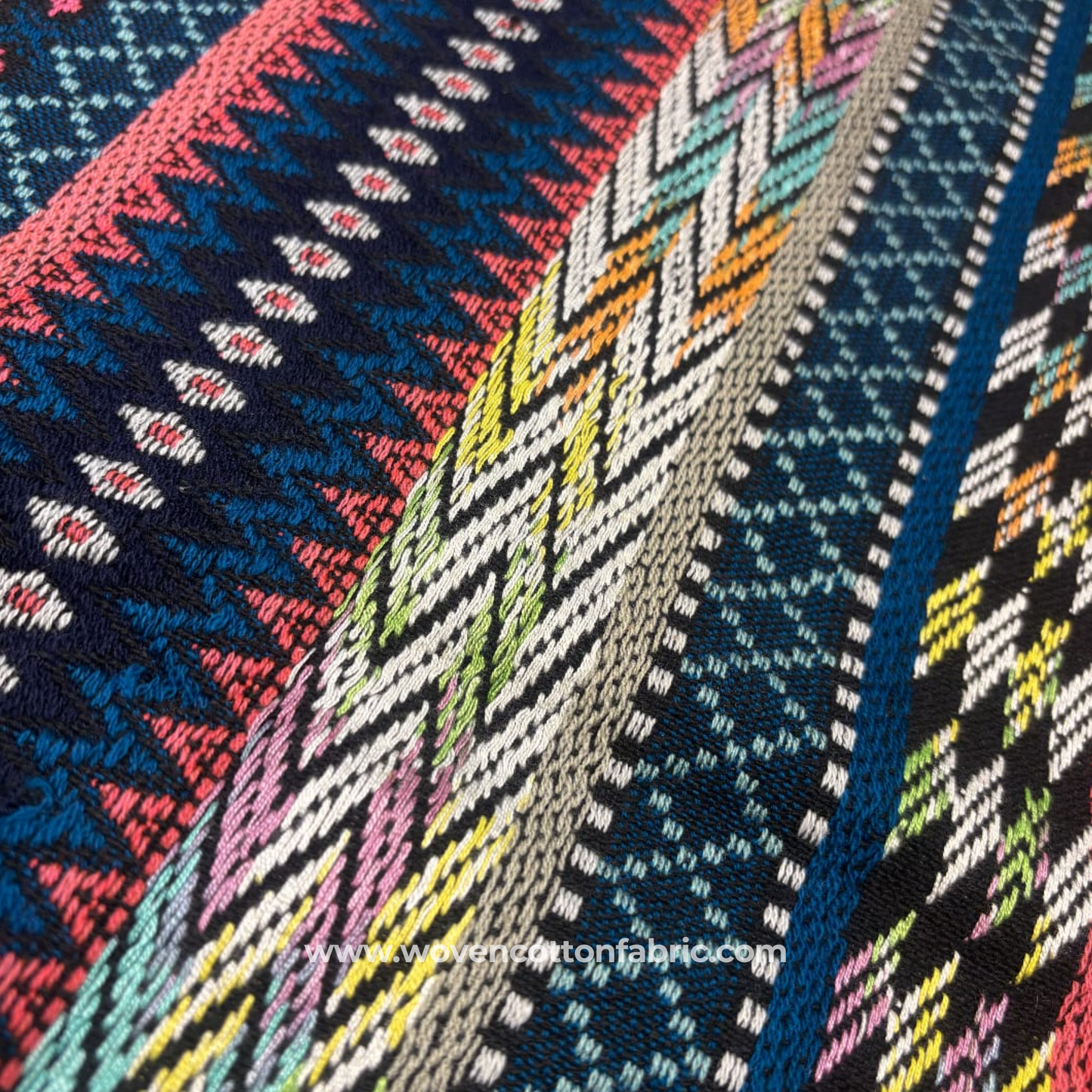 Midnight Prism Chevron Jacquard Fabric, Per Meter