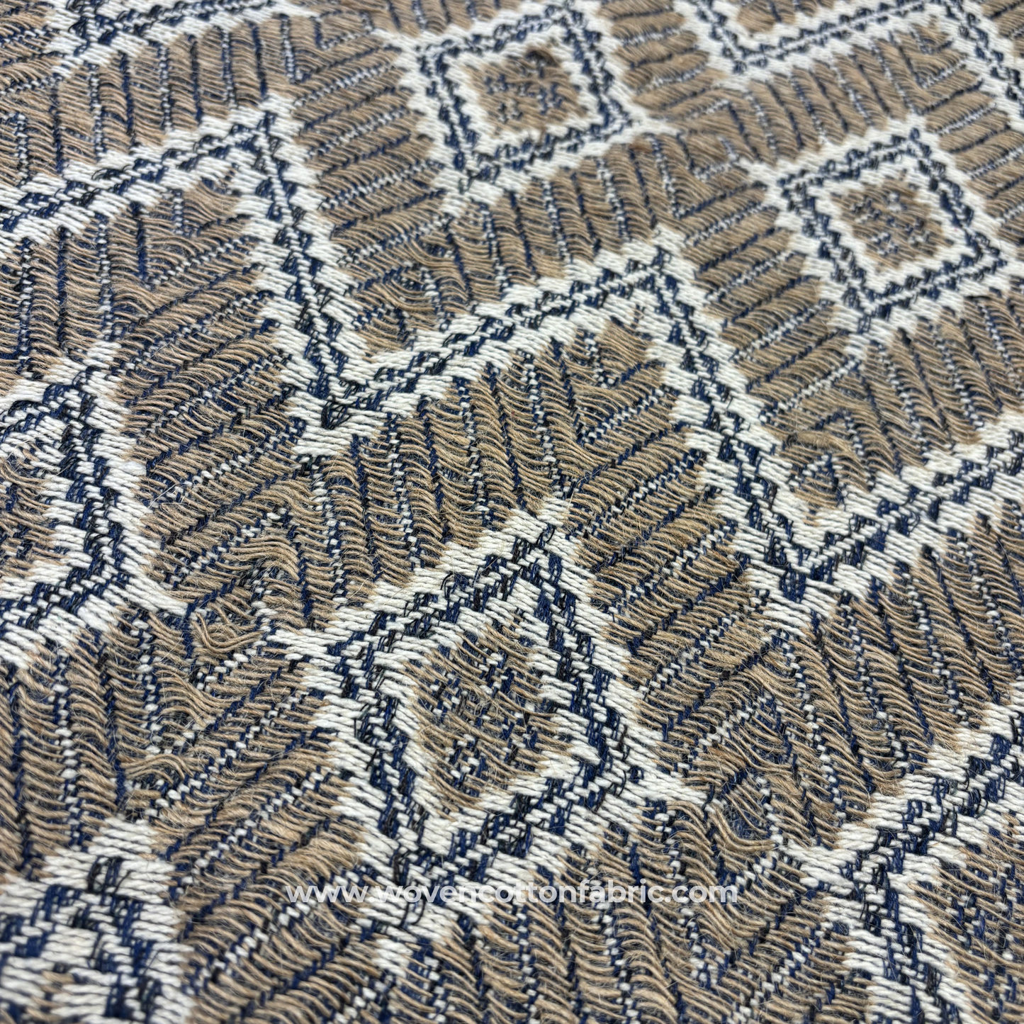 Sandstone Diamond Chevron Jacquard   Fabric, Per Meter