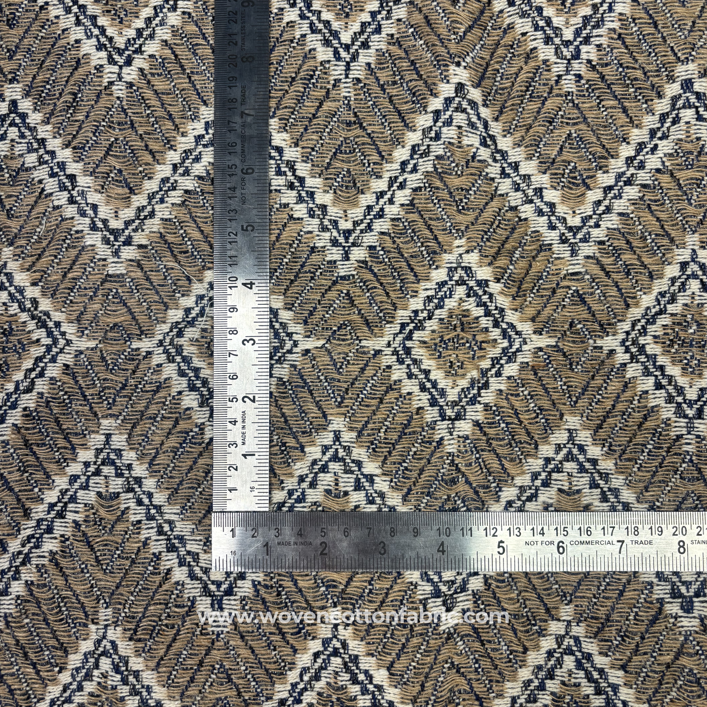 Sandstone Diamond Chevron Jacquard   Fabric, Per Meter