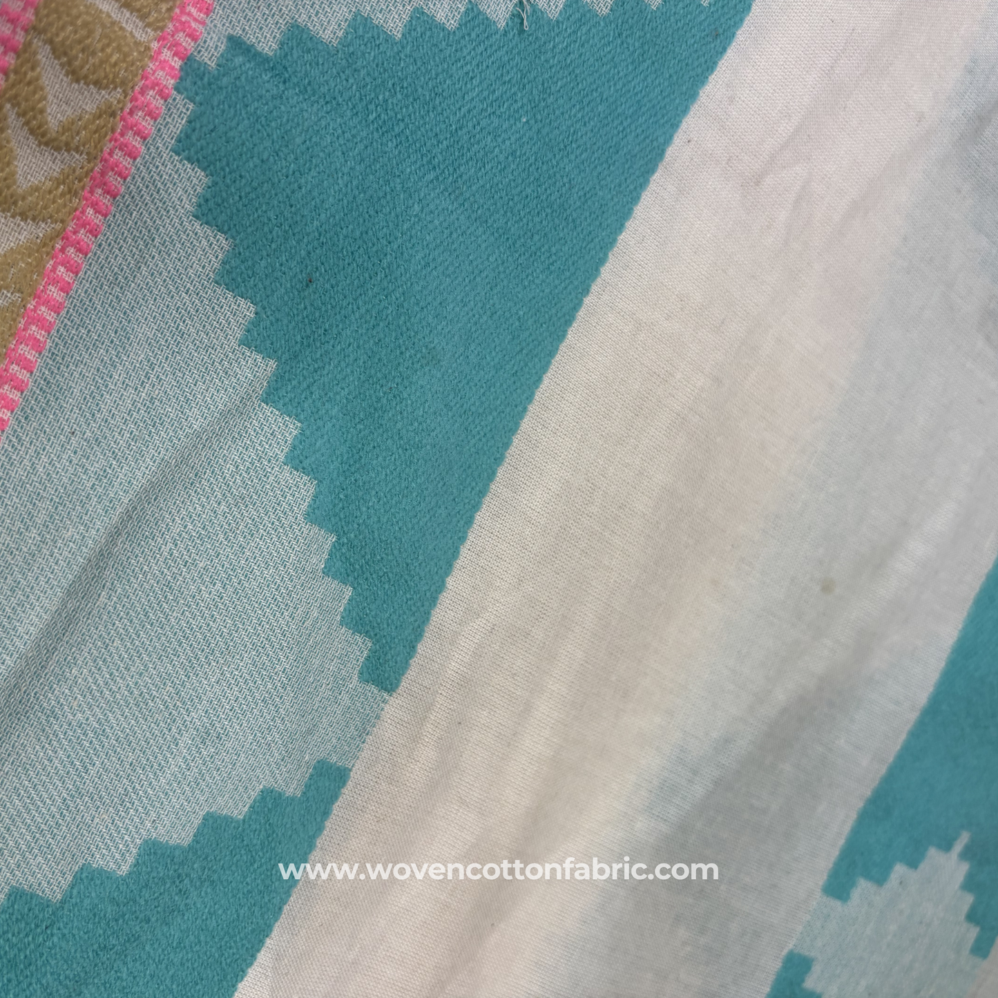 Arctic Shore Serrated Ikat   Fabric, Per Meter
