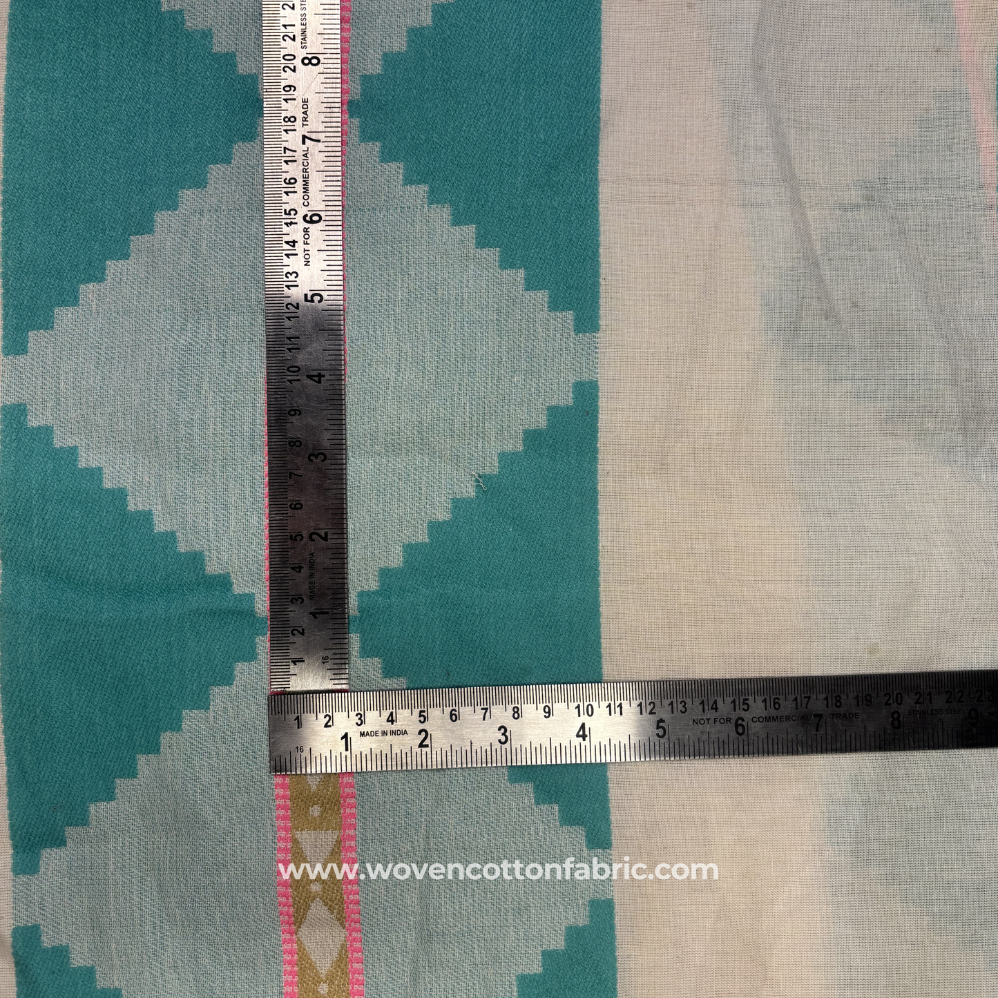 Arctic Shore Serrated Ikat   Fabric, Per Meter
