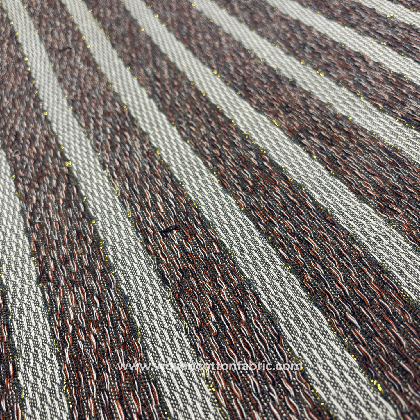 Rustic Obsidian Linear Jacquard Fabric, Per Meter (Copy)