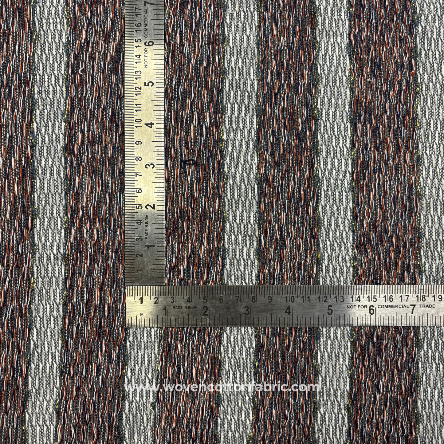 Rustic Obsidian Linear Jacquard Fabric, Per Meter (Copy)