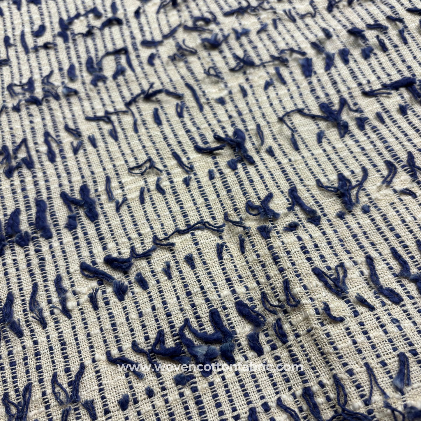 Artisan Frayed-Stripe Handloom Jacquard Fabric, Per Meter (Copy)