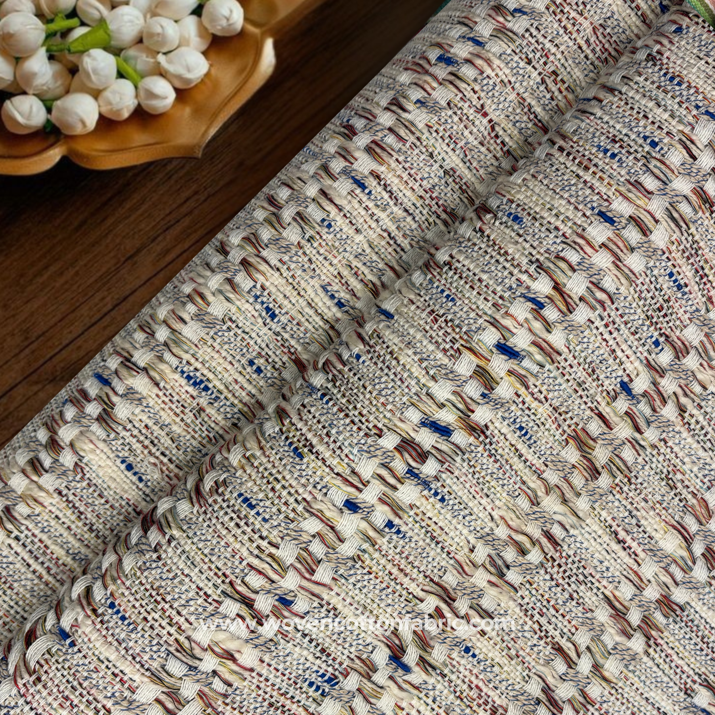 Midnight Dash Artisan Cotton Fabric, Per Meter