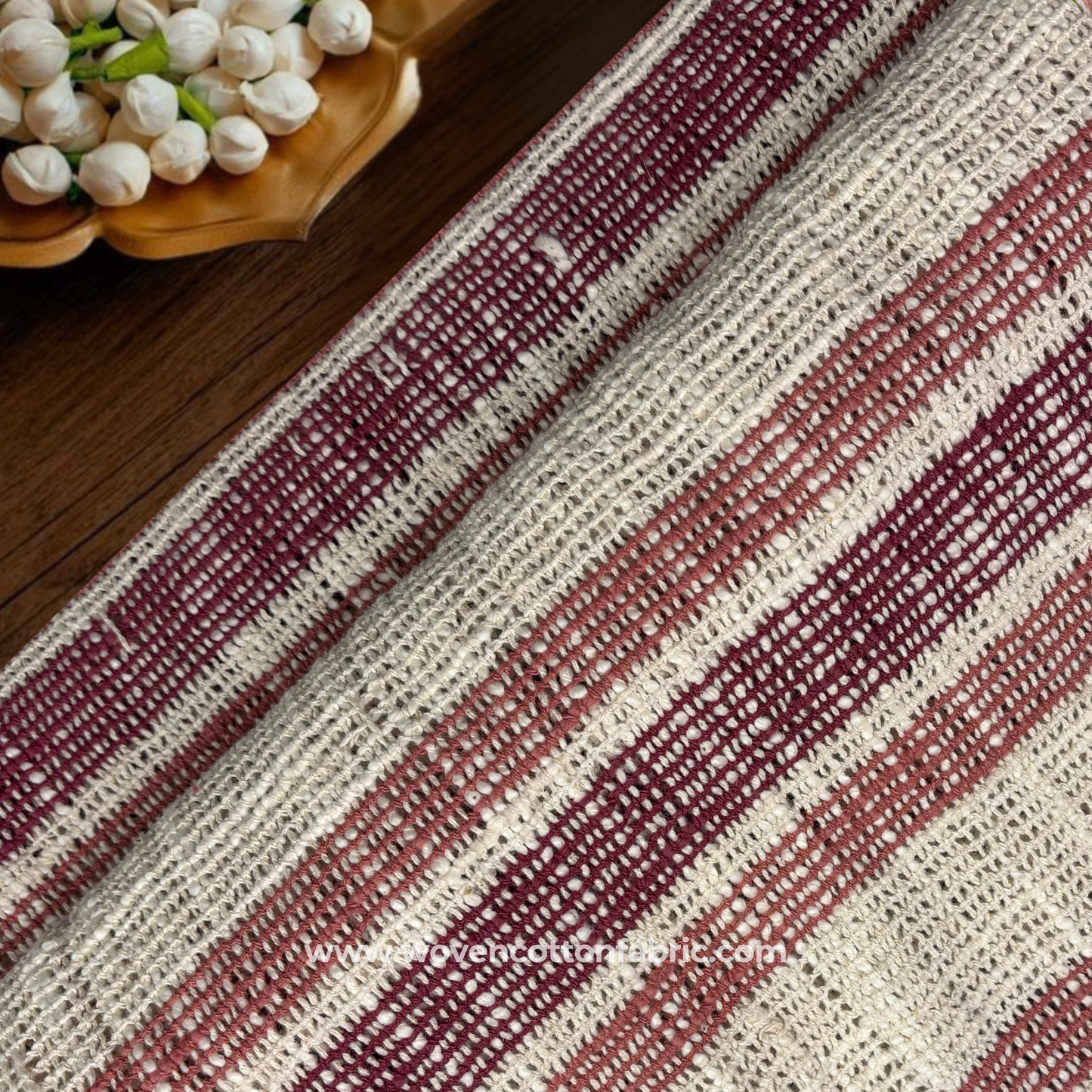 Heritage Grain Stripe Fabric, Per Meter