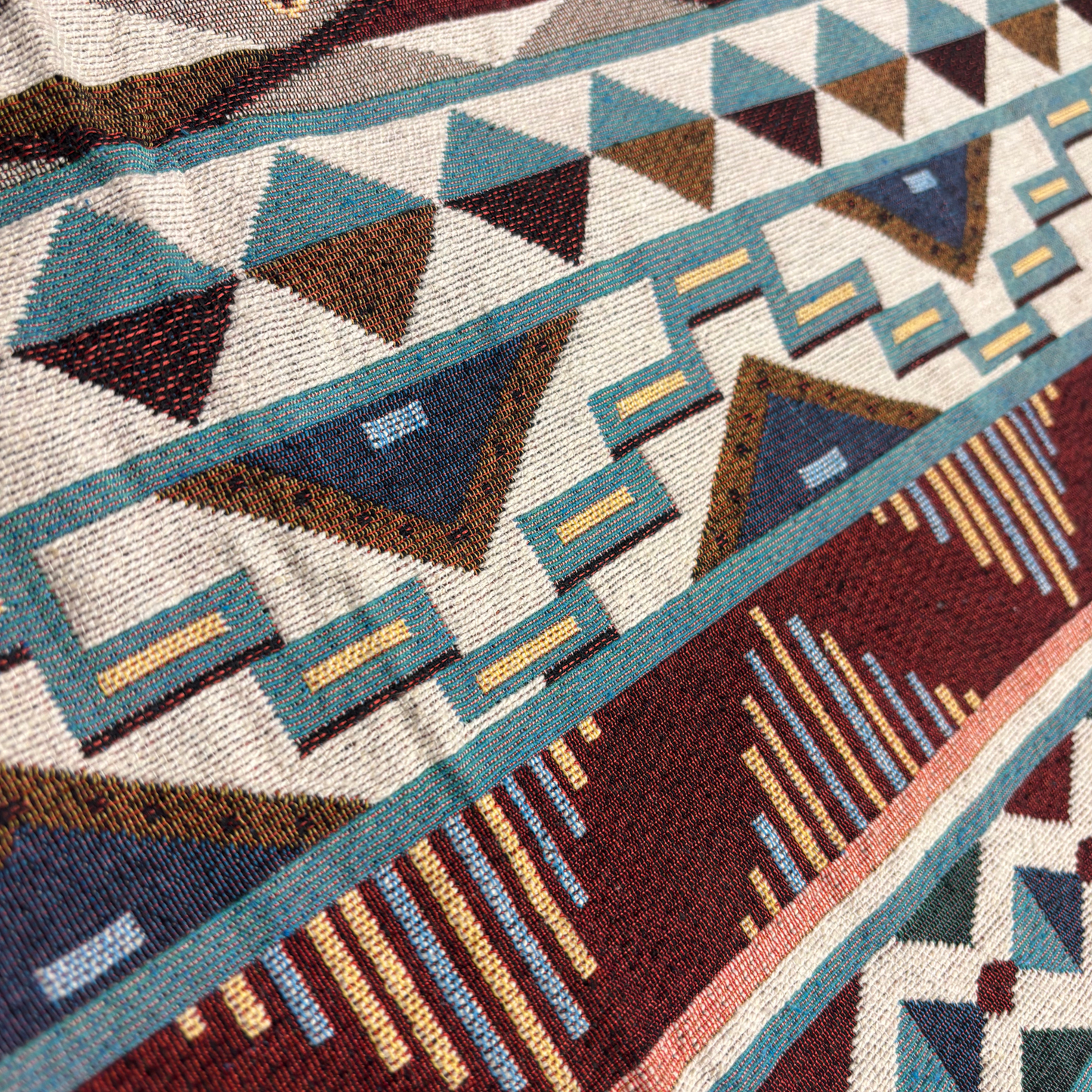 Sedona Sunset Southwestern Kilim Jacquard Fabric, Per Meter