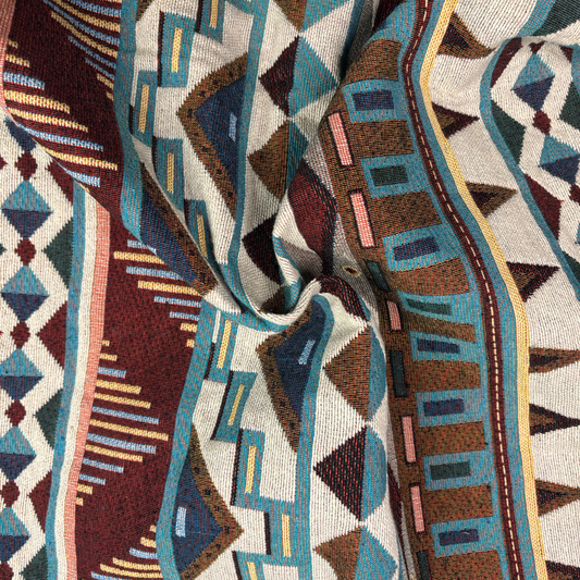 Sedona Sunset Southwestern Kilim Jacquard Fabric, Per Meter