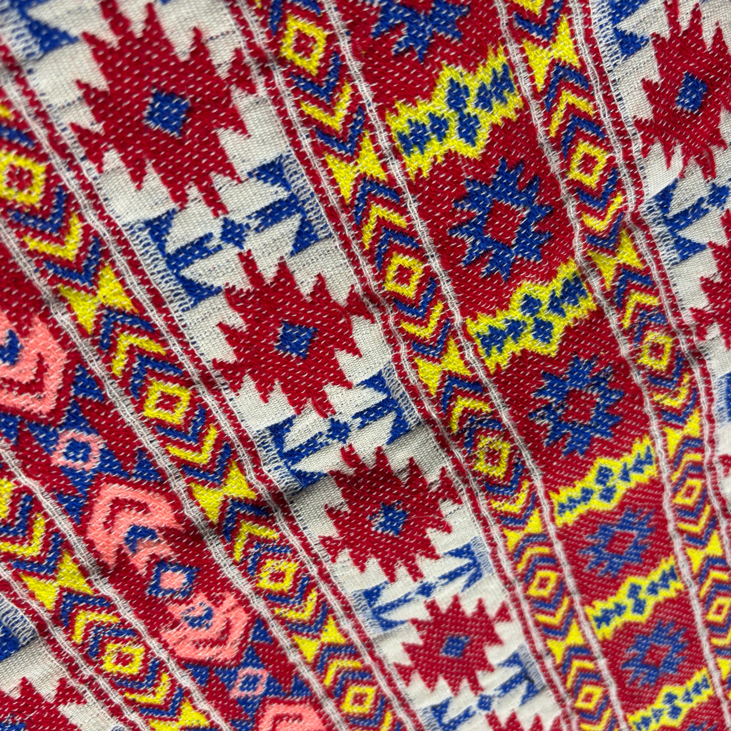 Canyon Brights Tribal Weave Jacquard Fabric, Per Meter