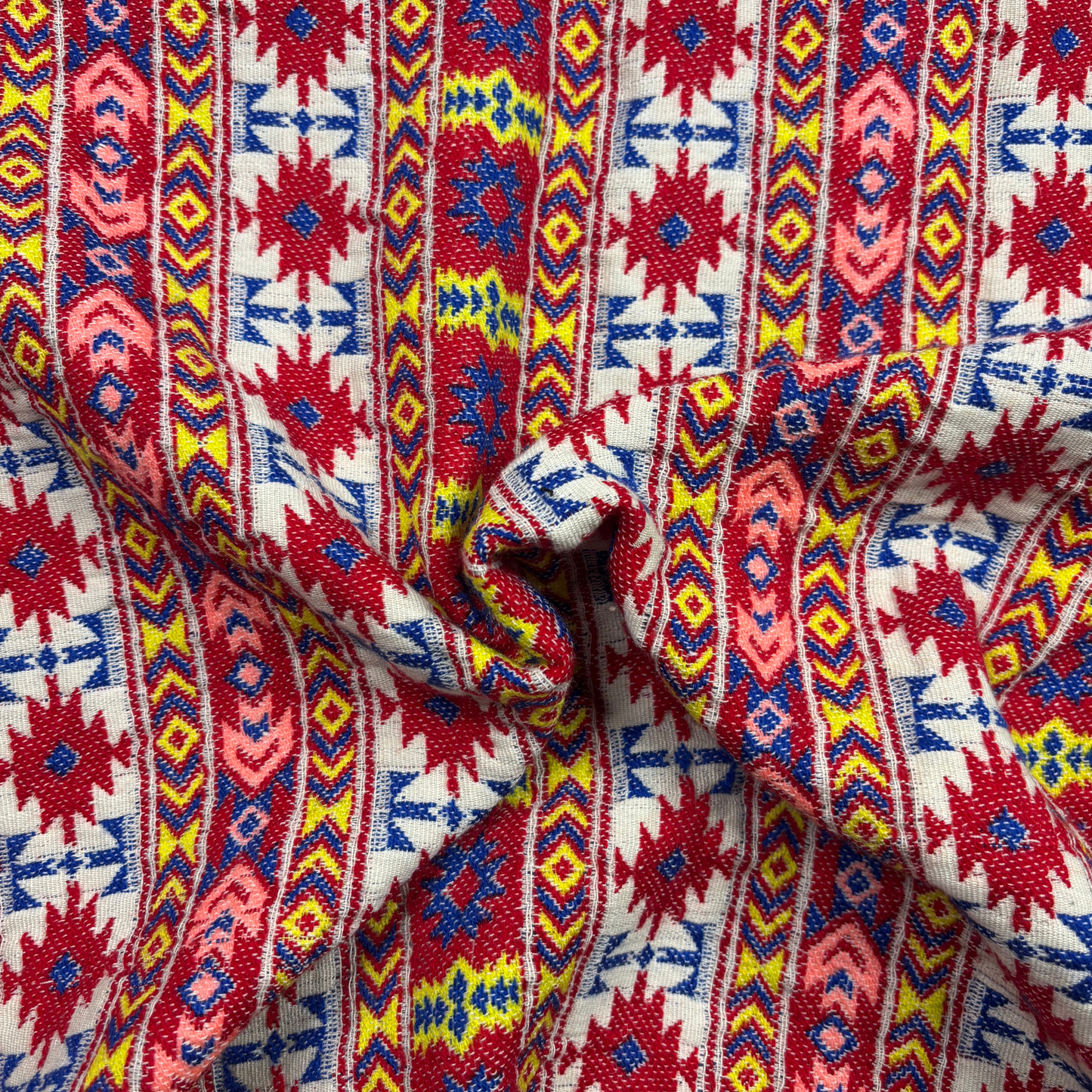 Canyon Brights Tribal Weave Jacquard Fabric, Per Meter