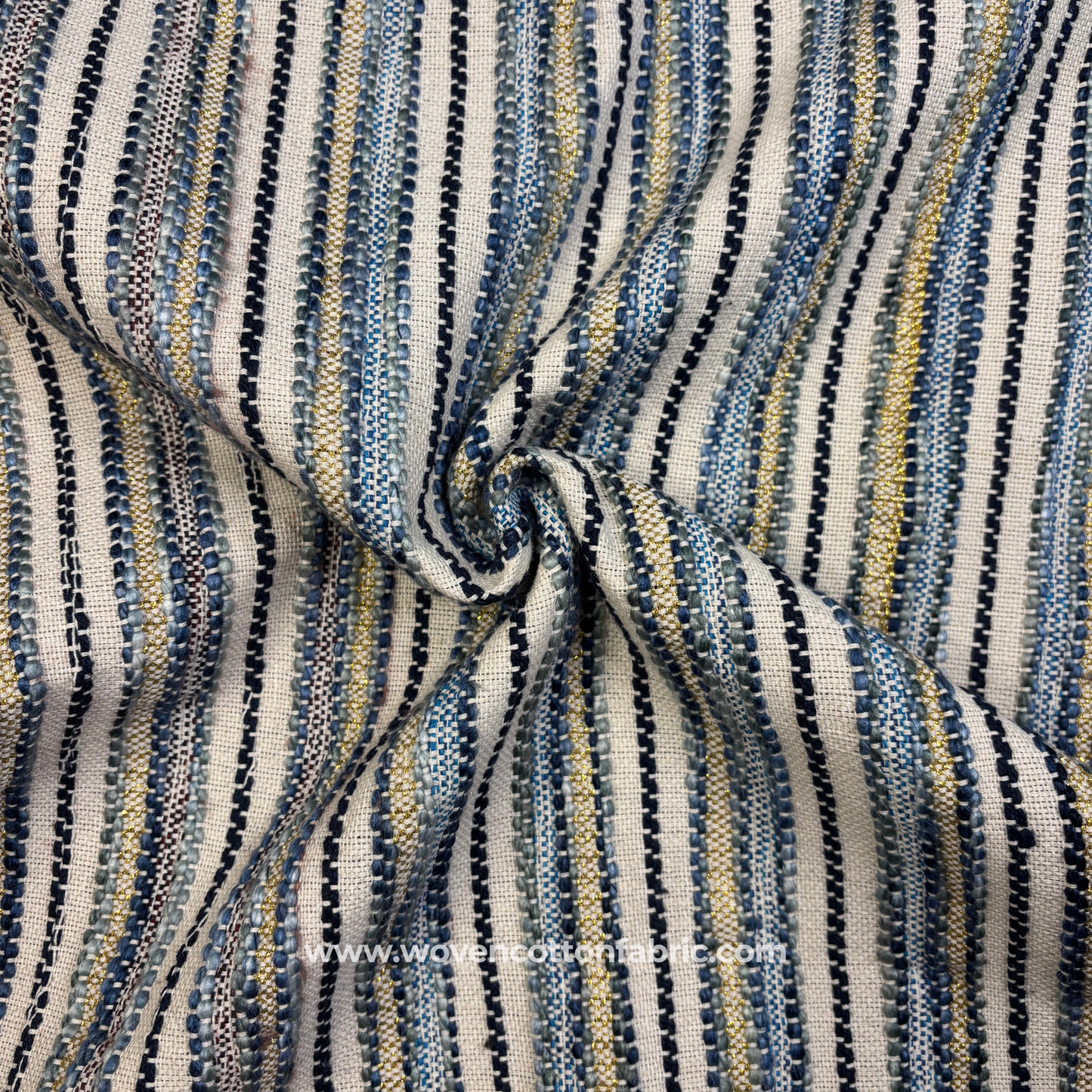 Artisan Aegean Weave Cotton Jacquard Fabric, Per Meter