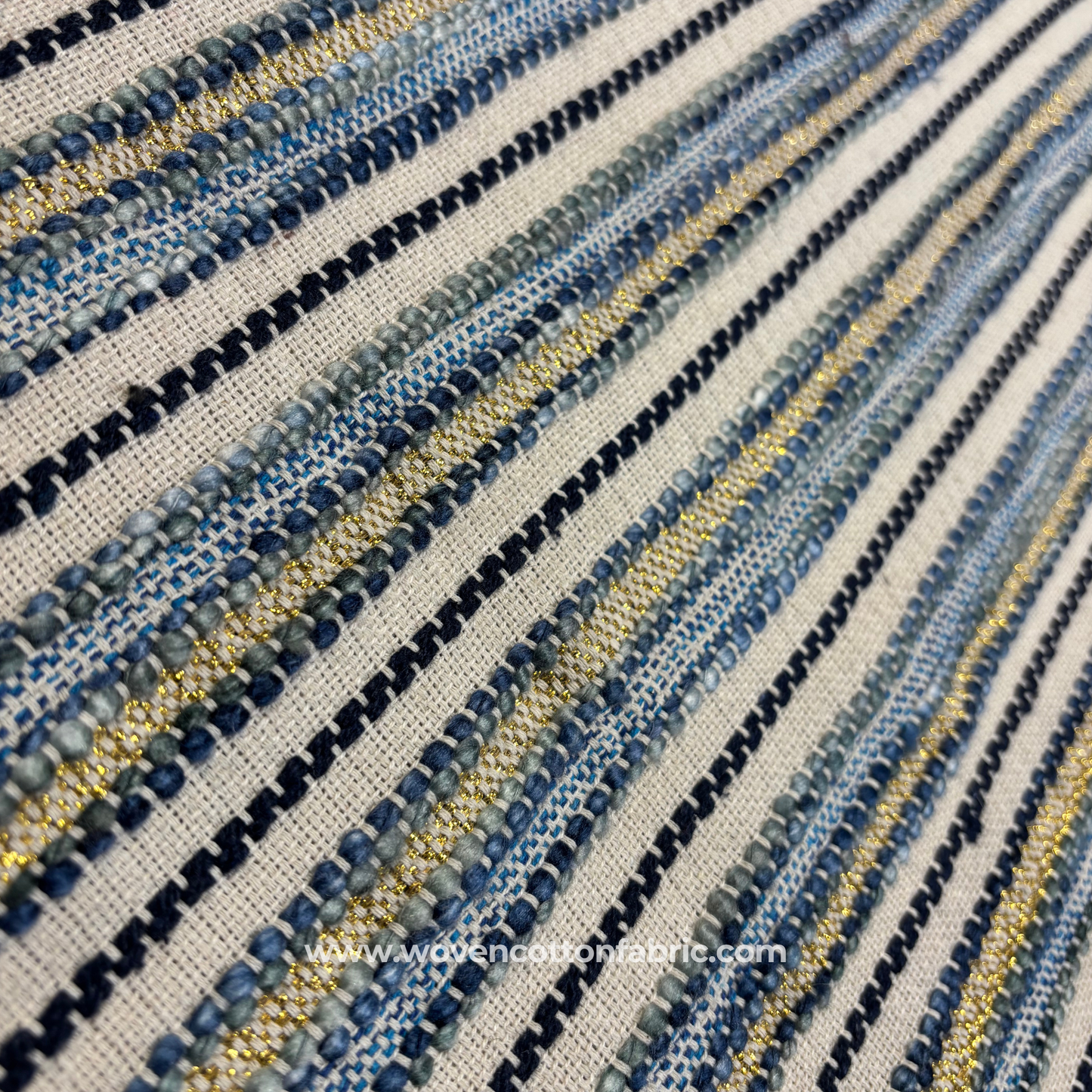 Artisan Aegean Weave Cotton Jacquard Fabric, Per Meter
