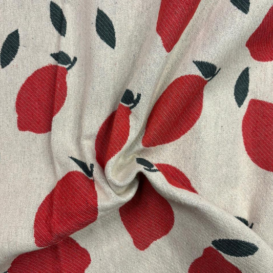 Scarlet Lemon Harvest Fabric, Per Meter