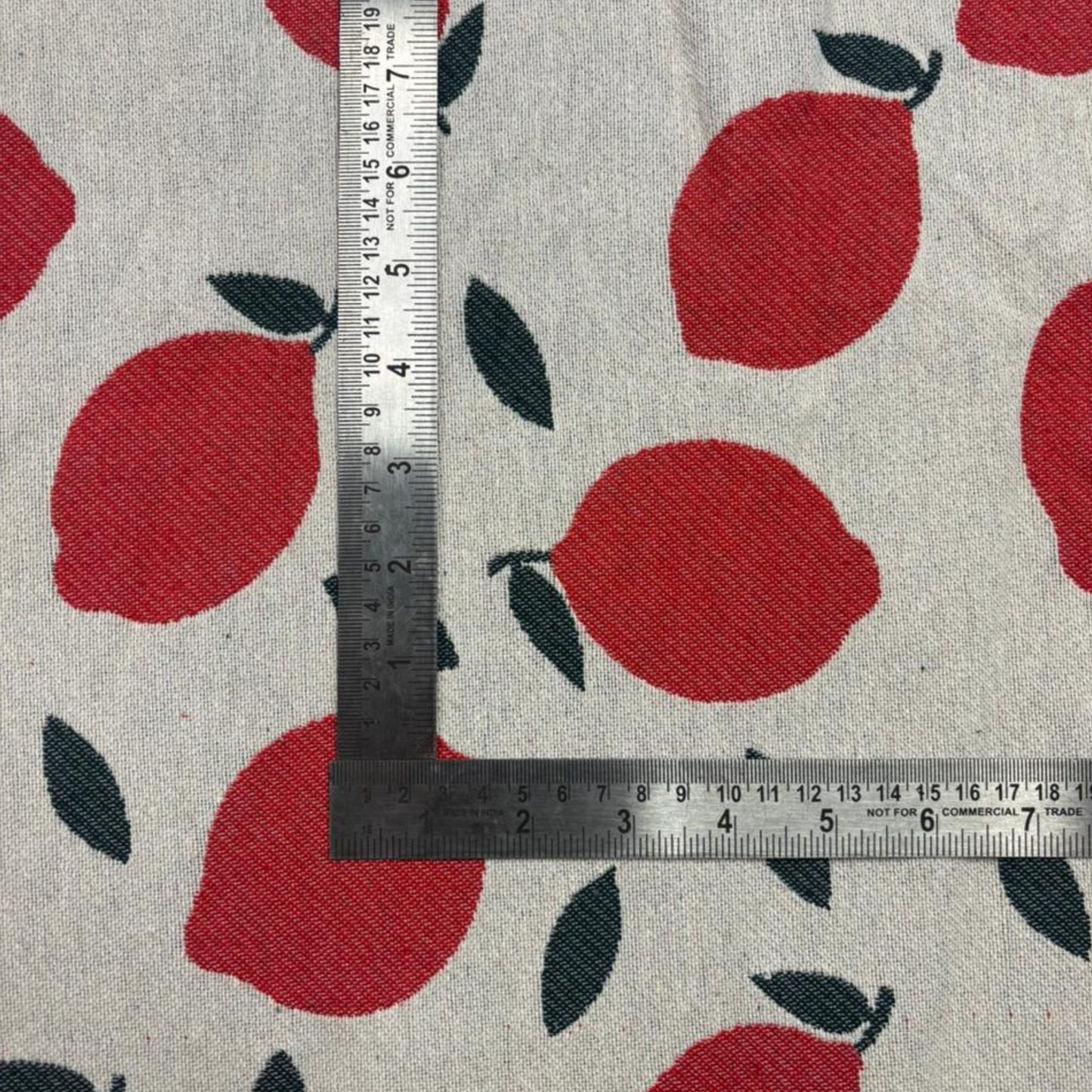 Scarlet Lemon Harvest Fabric, Per Meter