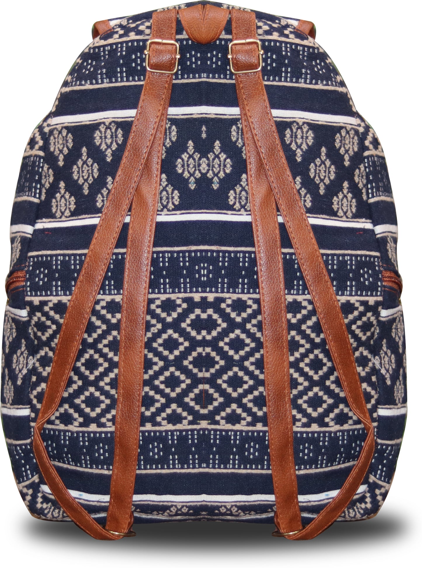 Navy Blue Boho Handcrafted Backpack, Small 5L