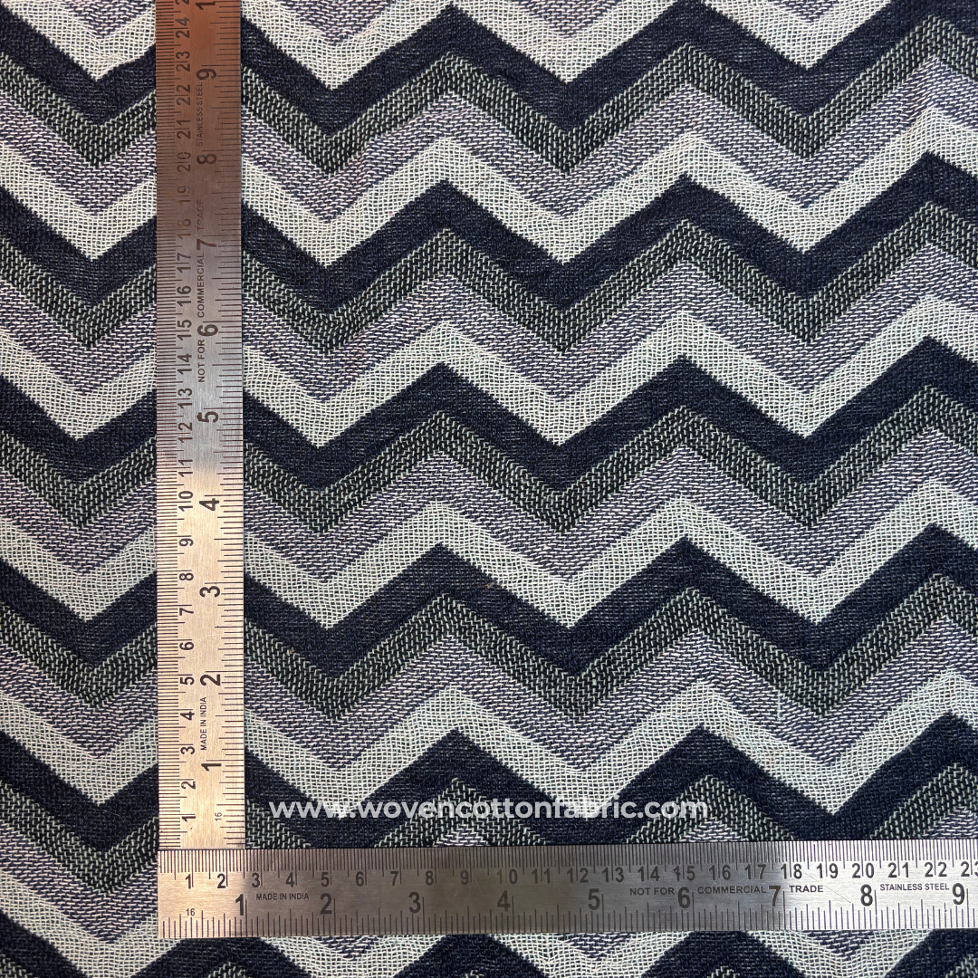 ZigZyn Cotton Jacquard Fabric ,Per Meter