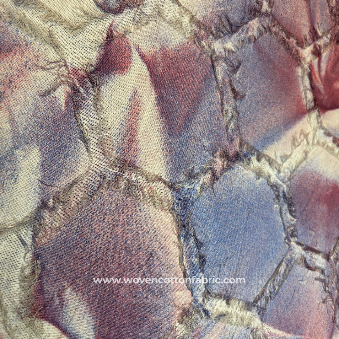 Whisper Hex Cotton Jacquard Fabric, Per Meter