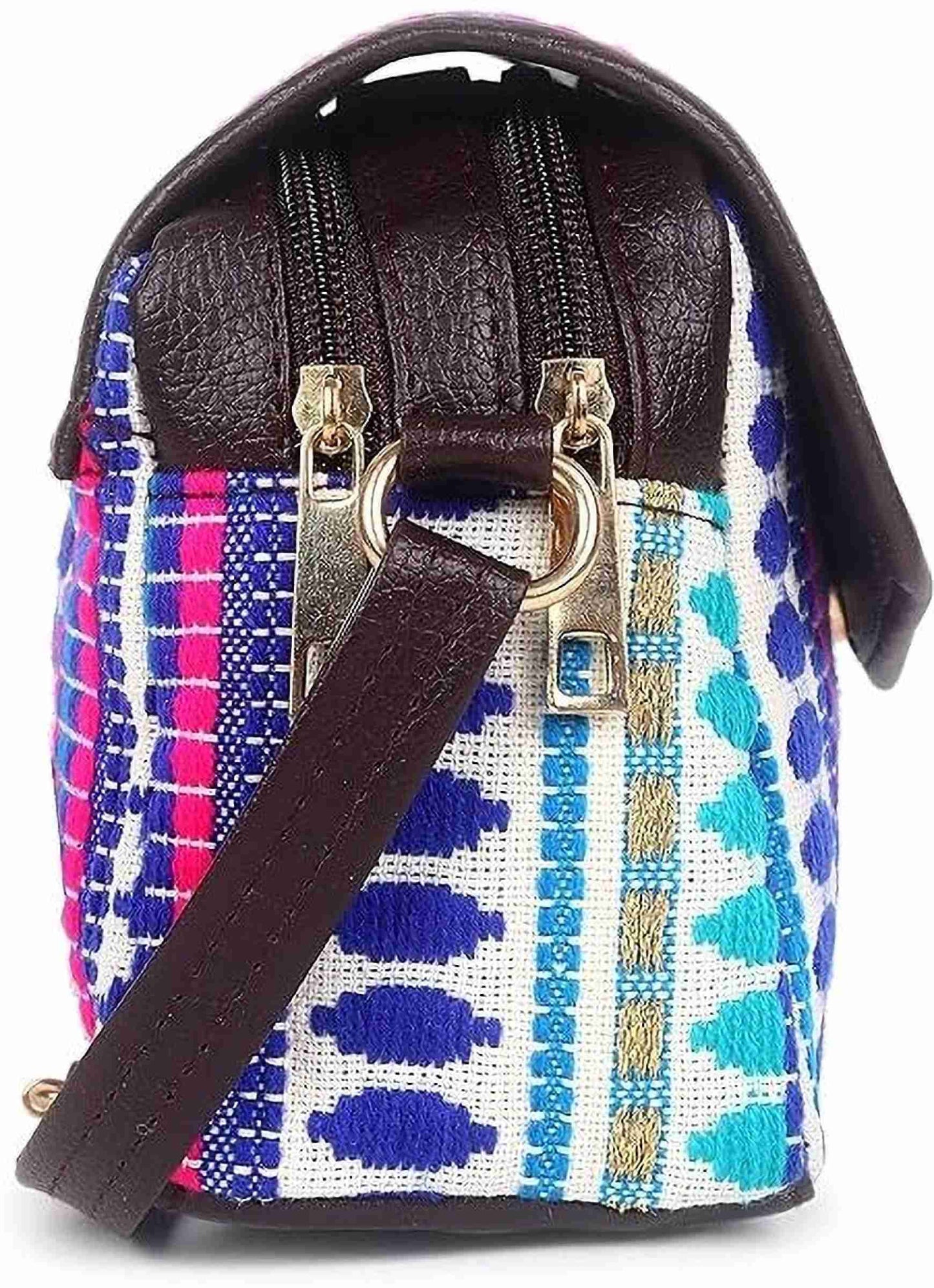 Blue Cotton Boho Himalayan Sling Bag