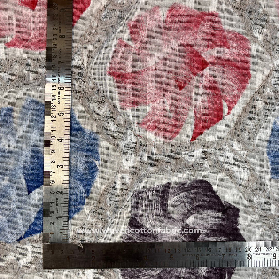 Spring Hues Cotton Jacquard Fabric,Per Meter