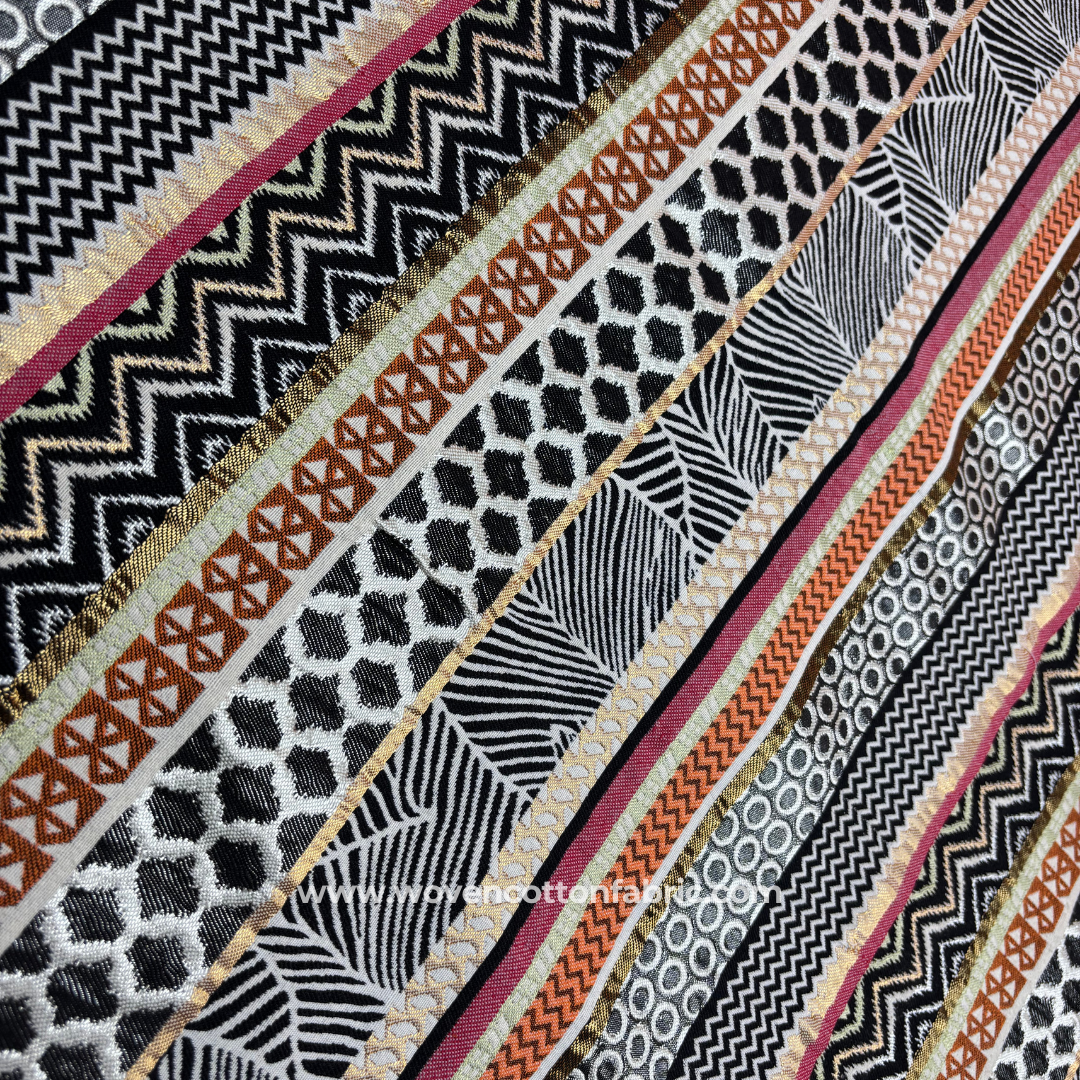 Zarqa Echo Soft Cotton Jacquard Fabric,Per Meter