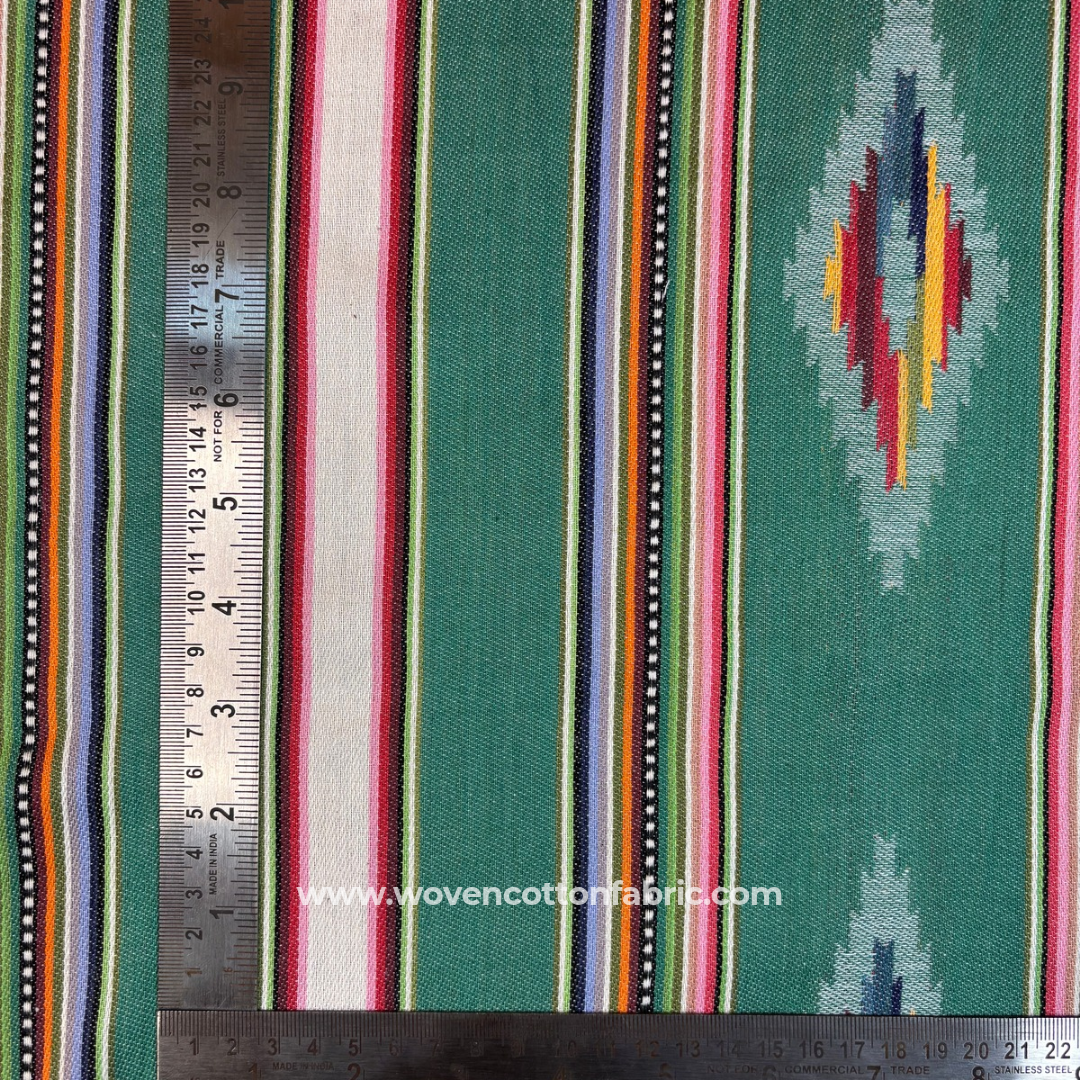 Verdant Vibe Soft Cotton Jacquard Fabric,Per Meter