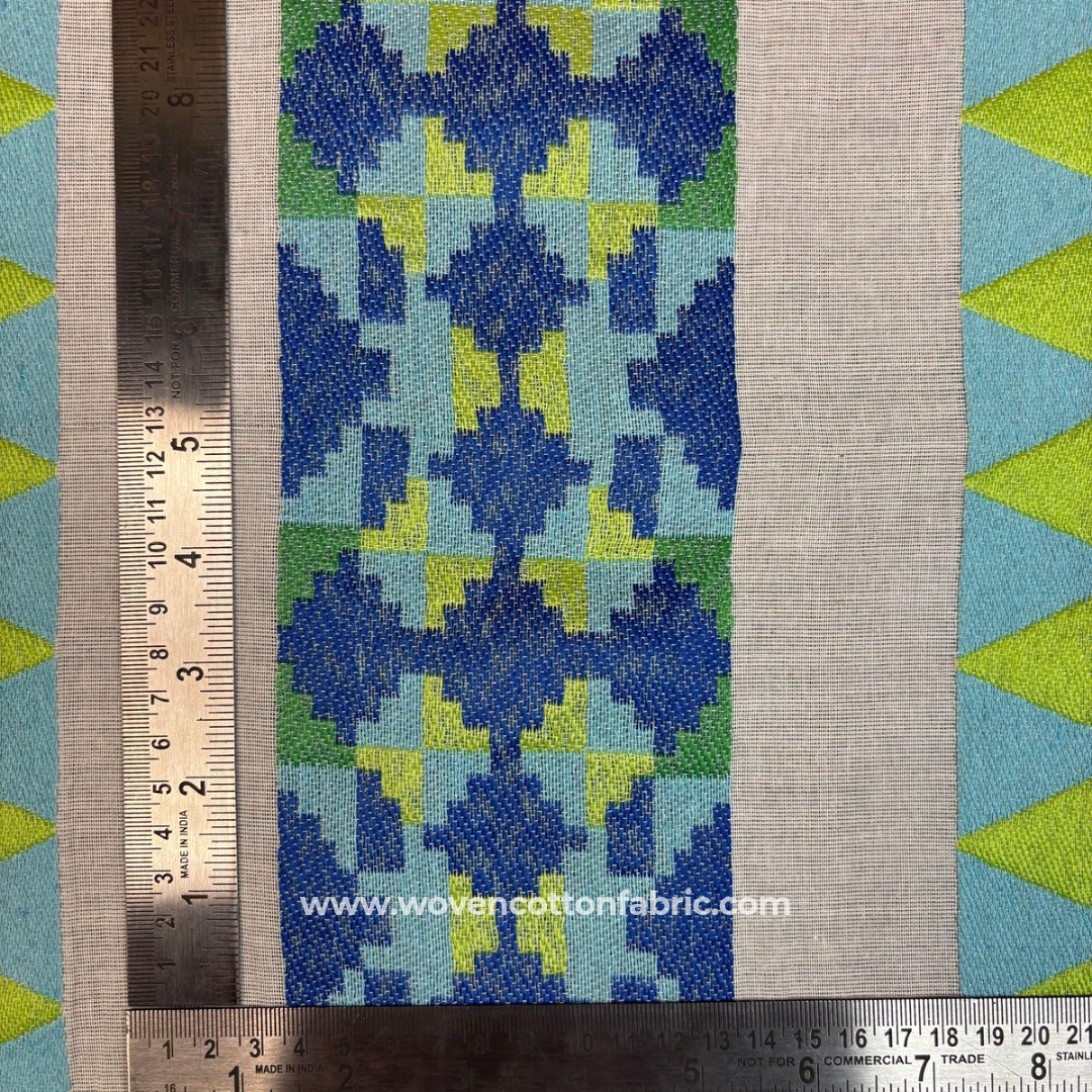 Riot Weave Cotton Jacquard Fabric, Per Meter