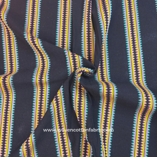 Vibrant Vines Cotton Jacquard Fabric, Per Meter