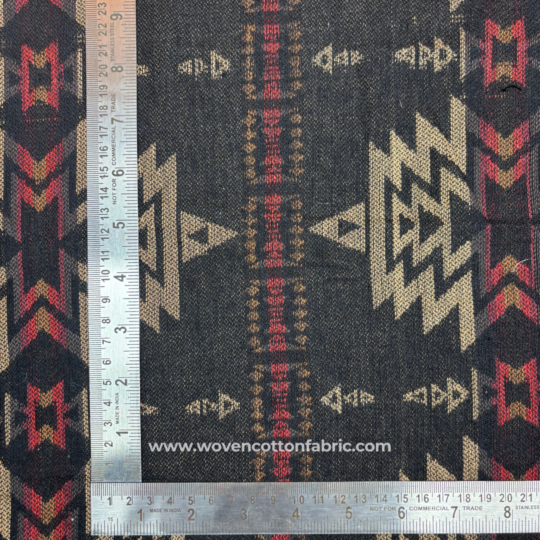 Nomadic Flame Cotton Jacquard Fabric,Per Meter
