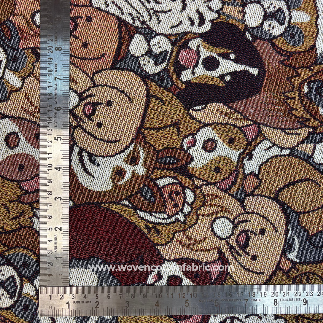 Woof Wonderland Cotton Jacquard Fabric, Per Meter