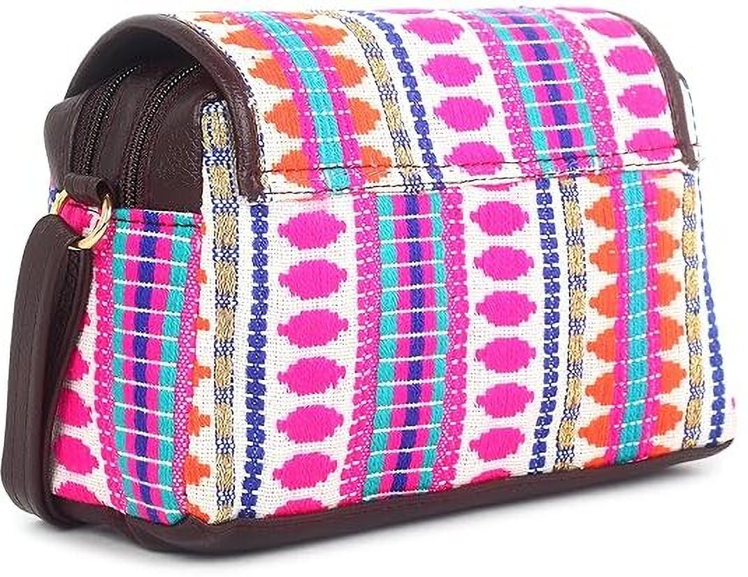 Pink Cotton Boho Himalayan Sling Bag