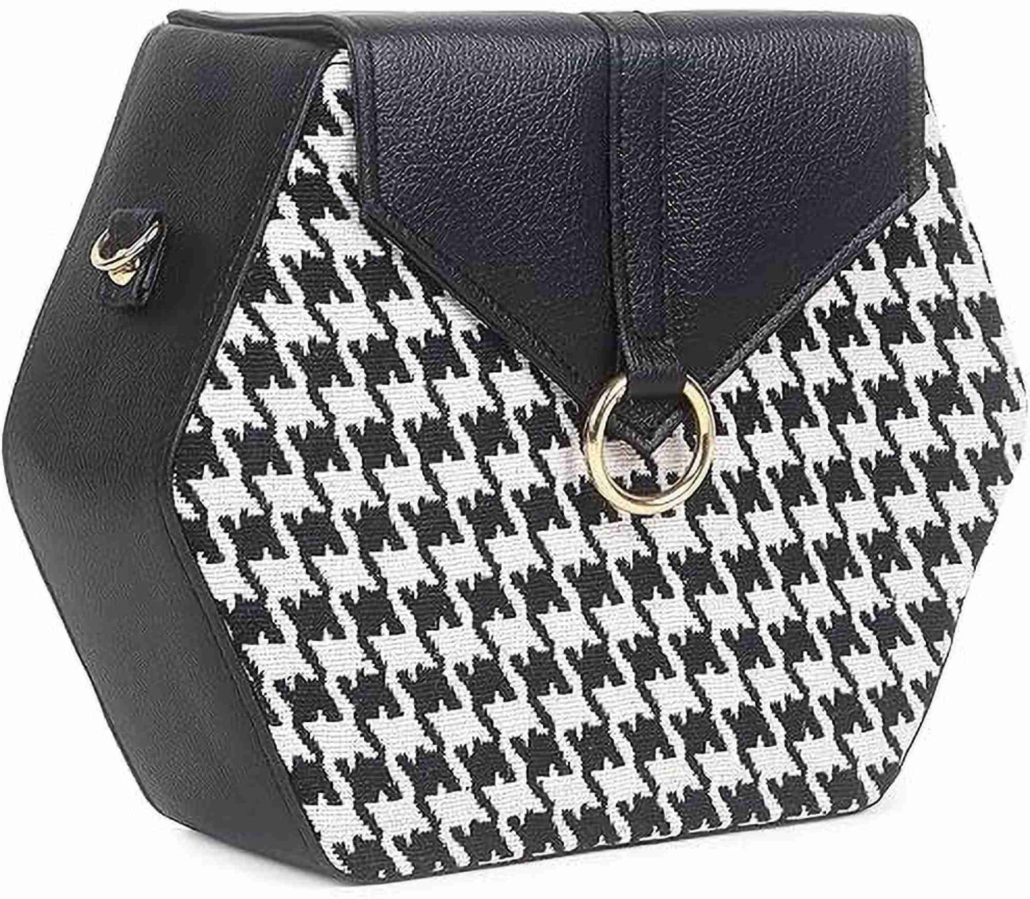 Black Boho Himalayan Cotton Crossbody Sling Bag, 3 L