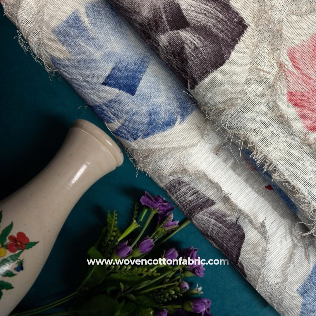 Spring Hues Cotton Jacquard Fabric,Per Meter