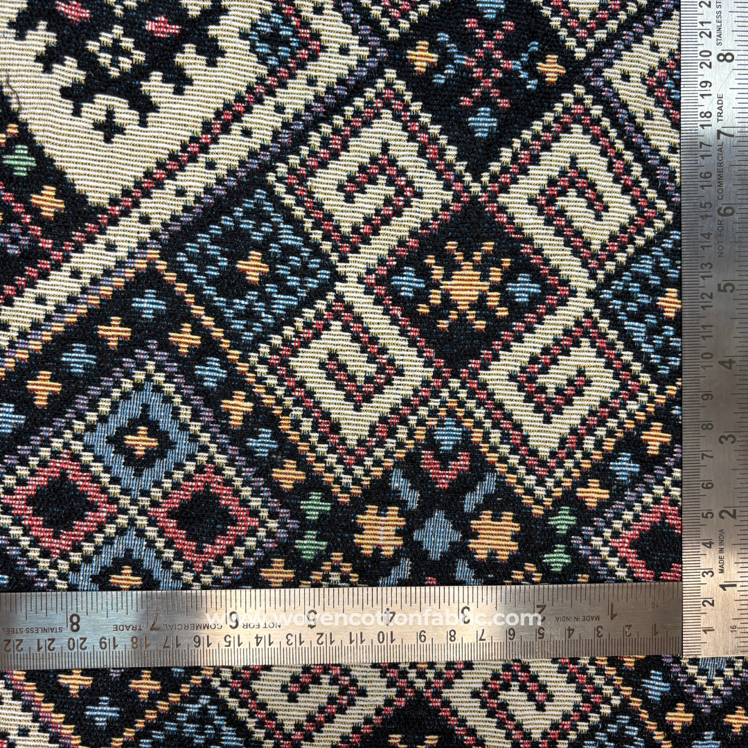 Desert Loom Cotton Jacquard Fabric, Per Meter