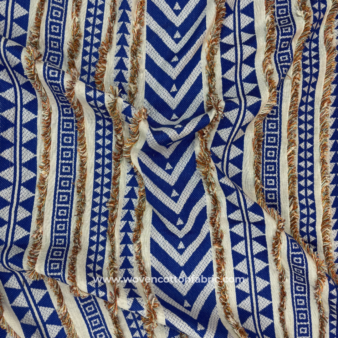 Ocean Nomad Cotton Jacquard Fabric, Per Meter