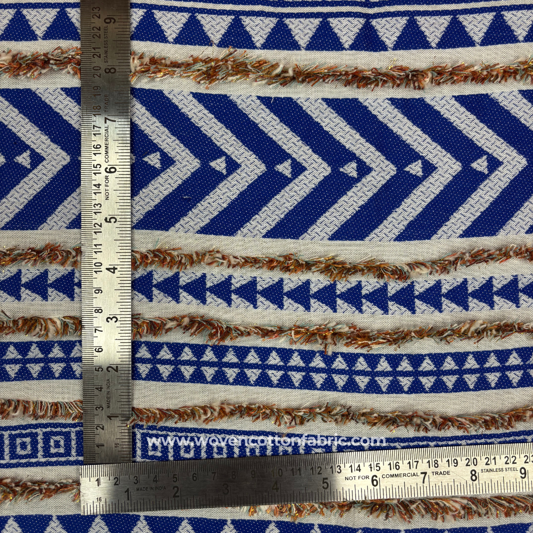 Ocean Nomad Cotton Jacquard Fabric, Per Meter