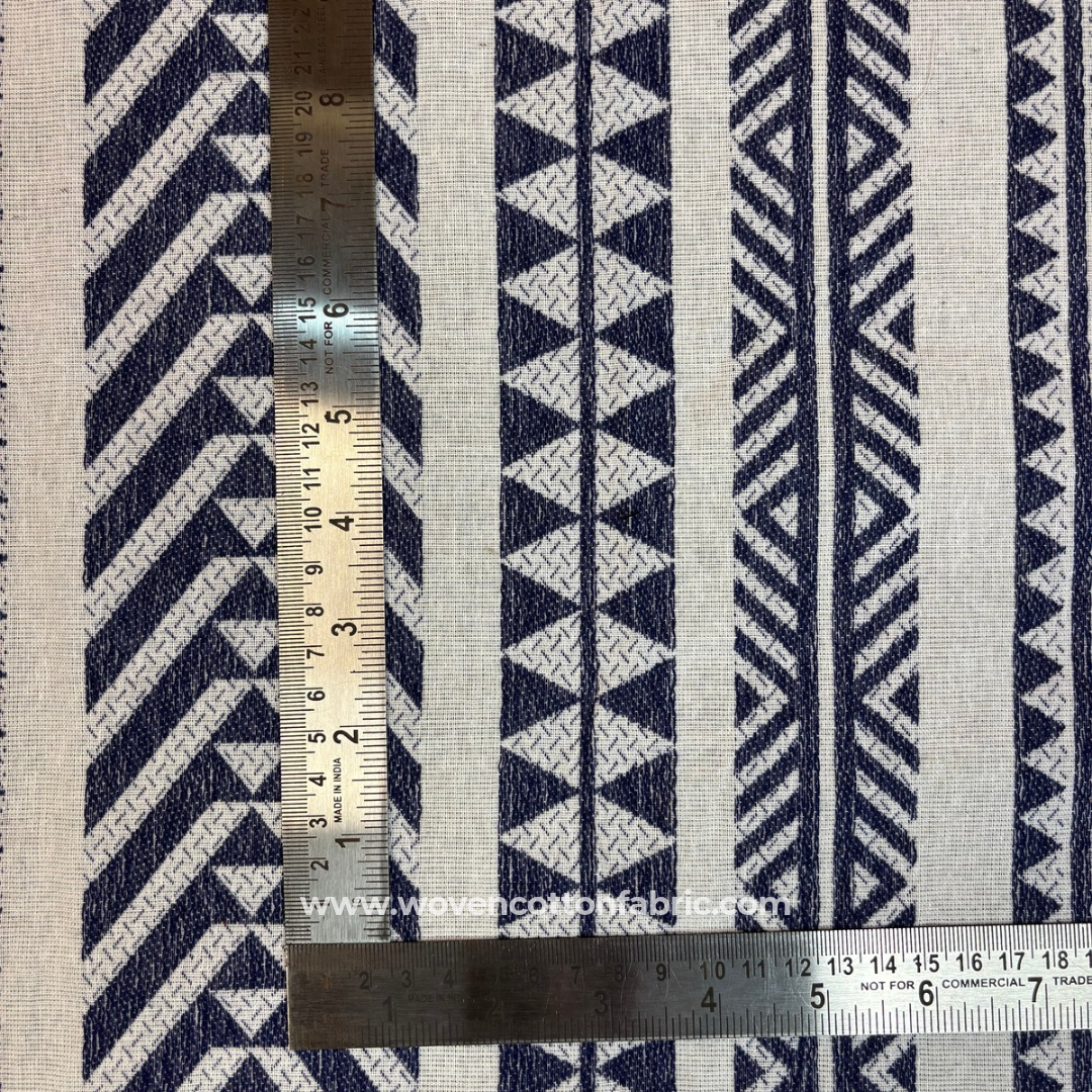 Sutradhar Stripes Cotton Jacquard Fabric,Per Meter