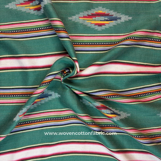 Verdant Vibe Soft Cotton Jacquard Fabric,Per Meter