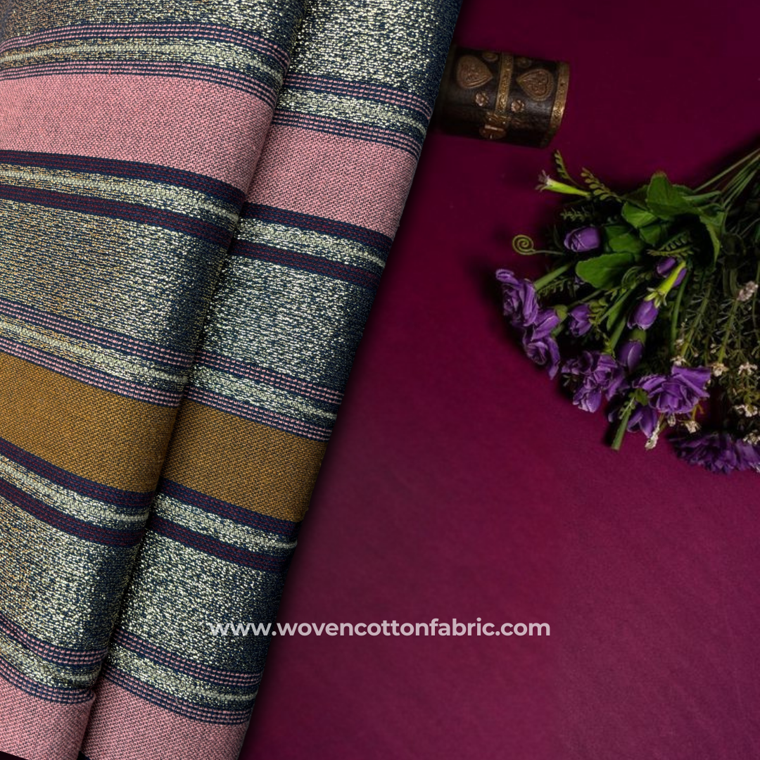 Silver Drift Cotton Jacquard Fabric,Per Meter